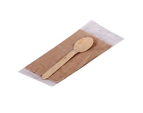 Spoon Cutlery Set - Wooden (Κουβέρ Κουτάλι Σούπας Ξύλινο σε Συσκευασία Σελοφάν)