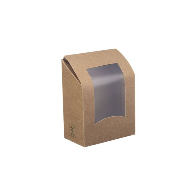 Roll Window Box No.1 (Χάρτινη συσκευασία Kraft με παράθυρο για Τορτίγια)