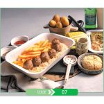 Lunch Press Tray Recangular No.07 + Paper Lid (Χάρτινο Παραλληλόγραμμο Σκεύος Φαγητού + Χάρτινο Καπάκι Σφράγισης)