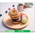 Plate Press Tray Round No.22-TKB + Paper Lid (Χάρτινο Στρογγυλό Πιάτο + Χάρτινο Καπάκι Σφράγισης)