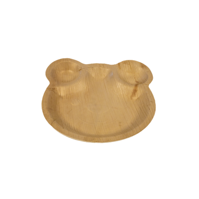 Bear Dishes 25 Palm Leaves (Πιάτο Αρκουδάκι στρογγυλό 3 Θέσεων από Φύλλα Φοίνικα)