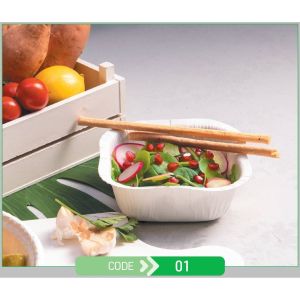 Lunch Press Tray Square No.01 + Paper Lid (Χάρτινο Τετράγωνο Σκεύος Φαγητού + Χάρτινο Καπάκι Σφράγισης)