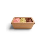 Ιce Green Box Havana (Craft) 500 cc / 350 gr + Lid Havana Craft Paper (Ισοθερμικό Χάρτινο Σκεύος Παγωτού Craft + Χάρτινο Καπάκι Σφράγισης)