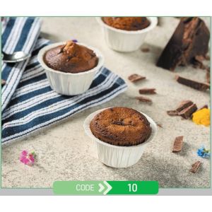 Muffins Round Press Tray  No.10 + Paper Lid (Χάρτινο Στρογγυλό Σκεύος για Muffins + Χάρτινο Καπάκι Σφράγισης)