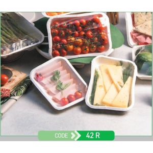 Press Tray Rectangular No.42-R + Paper Lid (Χάρτινο Παραλληλόγραμμο Σκεύος + Χάρτινο Καπάκι Σφράγισης)