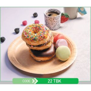 Plate Press Tray Round No.22-TKB + Paper Lid (Χάρτινο Στρογγυλό Πιάτο + Χάρτινο Καπάκι Σφράγισης)