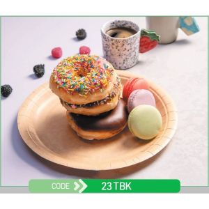 Plate Press Tray Round No.23-TKB + Paper Lid (Χάρτινο Στρογγυλό Πιάτο + Χάρτινο Καπάκι Σφράγισης)