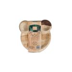 Bear Dishes 25 Palm Leaves (Πιάτο Αρκουδάκι στρογγυλό 3 Θέσεων από Φύλλα Φοίνικα)